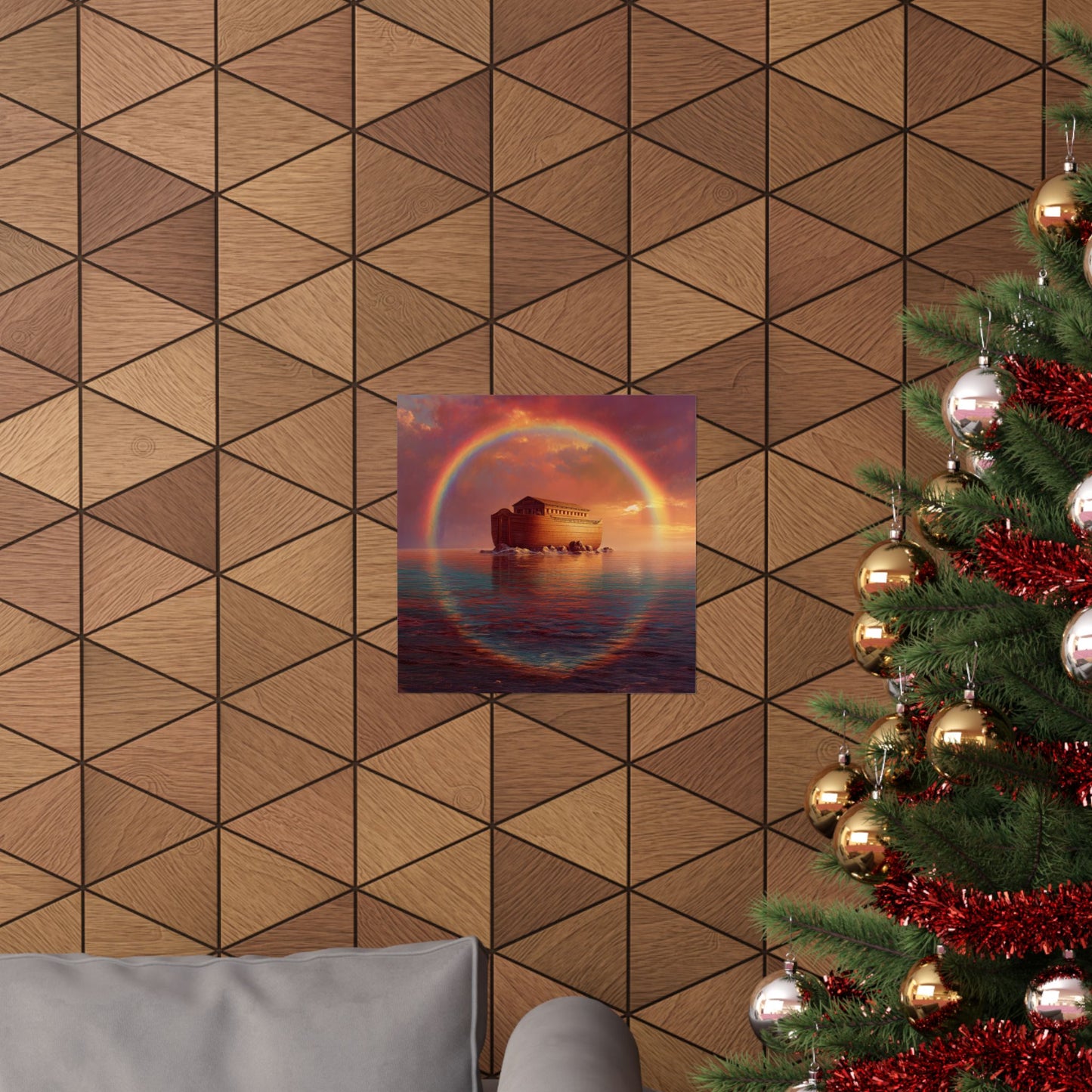 Sheltered Beneath the Covenant Sky - Noah's Ark - Sanctified Souls Print - Multiple Sizes - Premium Matte Vertical Posters