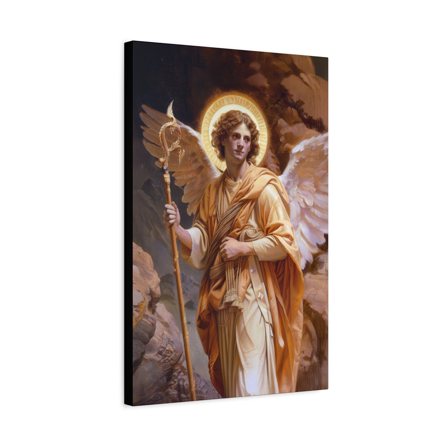Saint Raphael the Archangel - Gallery Wrapped Canvas - Print - Religious Art for your Home - Catholic