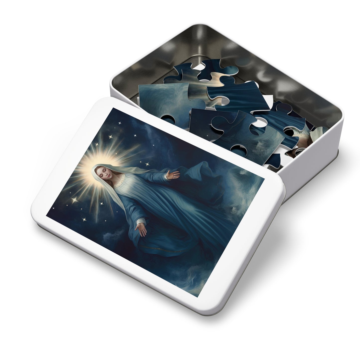 Our Lady Star of the Sea - Puzzle and Keepsake Tin - Religious Jigsaw Puzzle (30, 110, 252, 500,1000-Piece) - Religious Puzzle