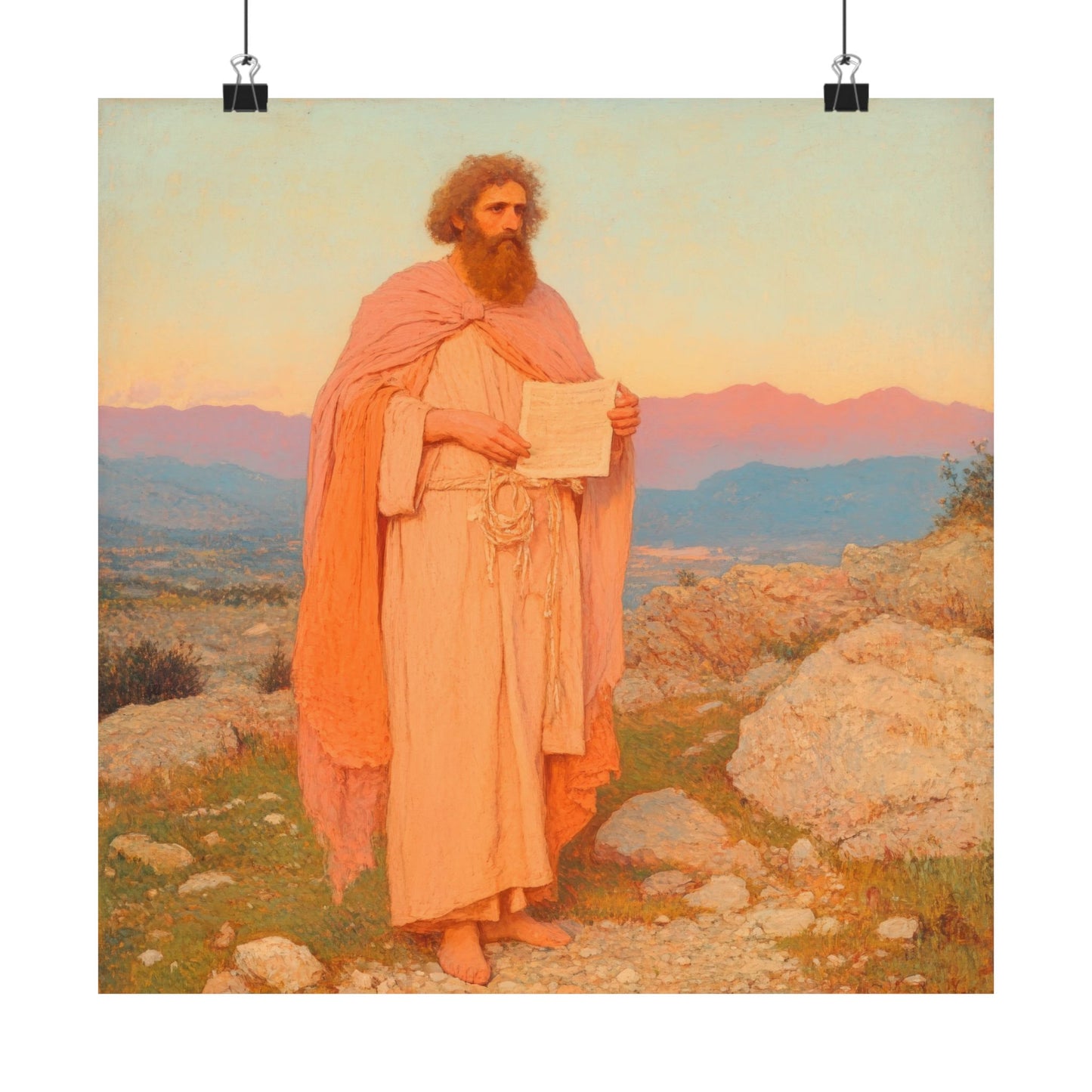 Obadiah - Keeper of the Lord's Warning and Mercy - Sanctified Souls Print - Multiple Sizes - Premium Matte Vertical Posters