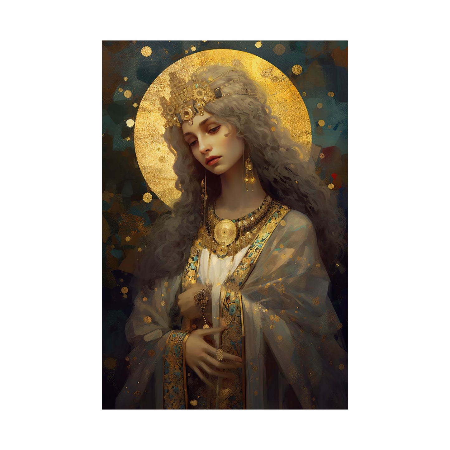 Saint Catherine of Alexandria - Sanctified Souls Print - Multiple Sizes - Premium Matte Vertical Posters