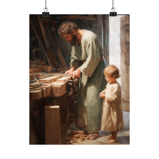 St. Joseph the Worker - Catholic Saint Poster Print