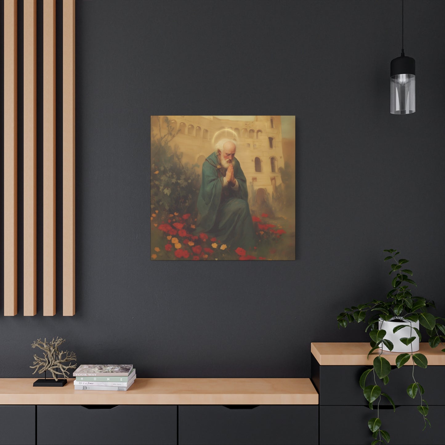Saint Cyprian - Multiple Sizes - Catholic Home art - Museum Wrapped Canvas - Sanctified Souls Print - Catholic Martyr Art
