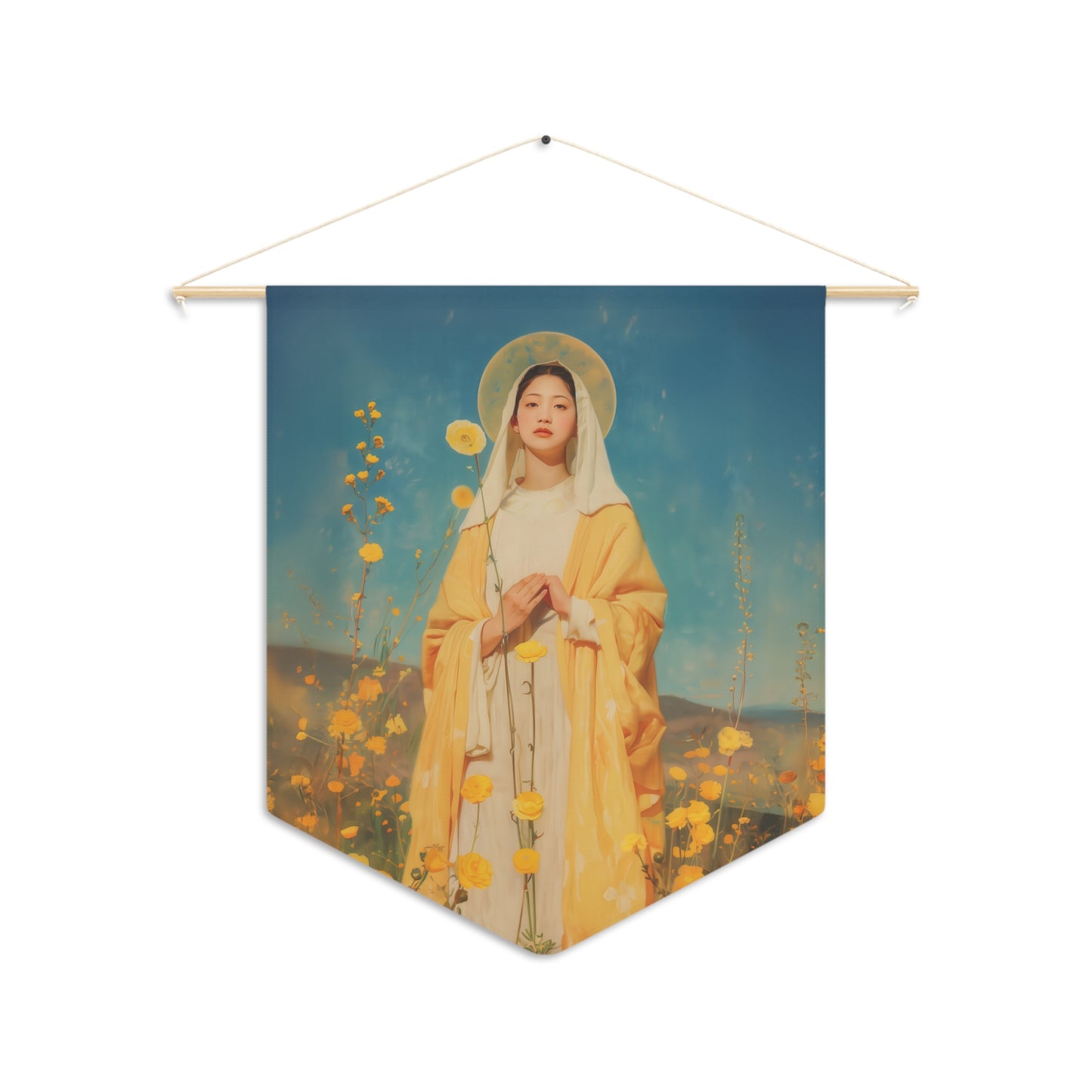 Saint Agatha Lin - Wall Banner / Wall Hanging - Christian Art - Prayer room - 18" x 21"