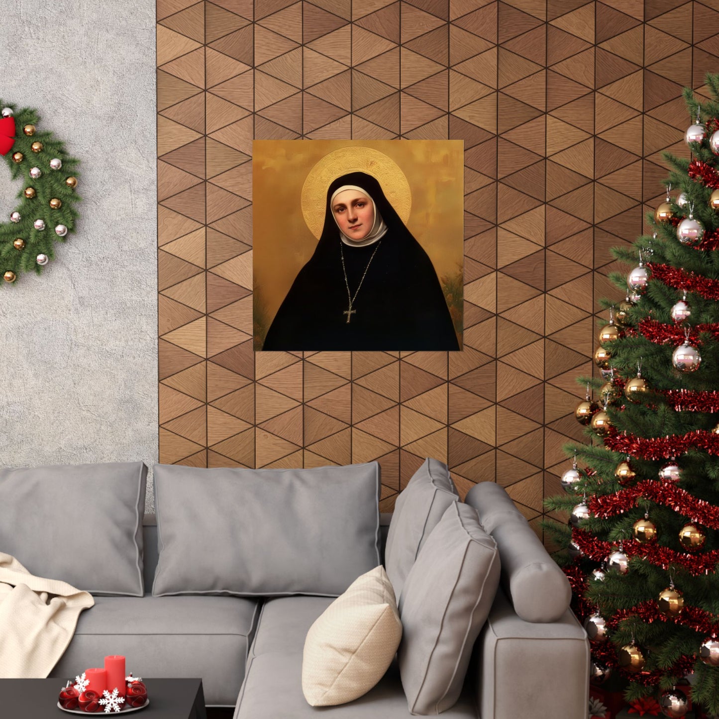 Saint Geltrude Caterina Comensoli - Sanctified Souls Print - Multiple Sizes - Premium Matte Vertical Posters