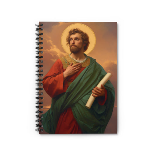 Saint Timothy  - Sanctified Souls Art - Religious Based Notebook - Spiral Notebook - Ruled Line