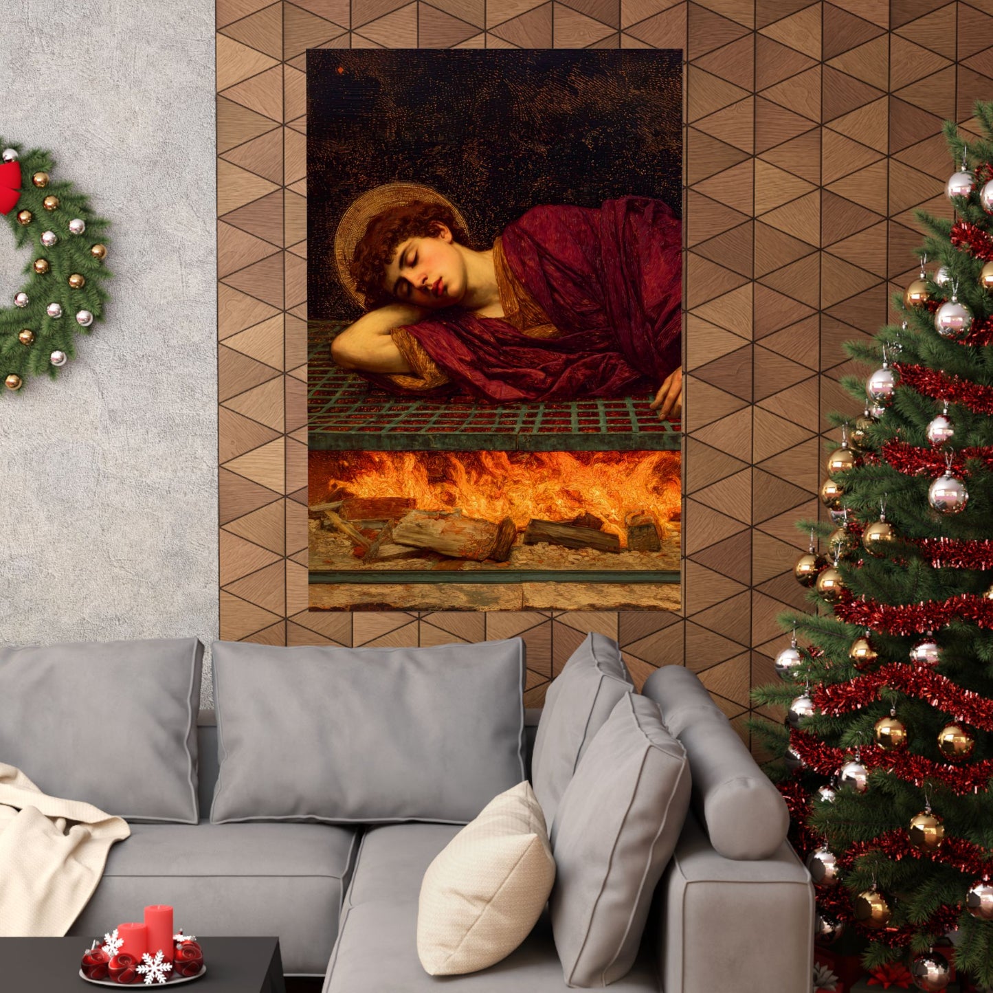 Saint Lawrence  - Sanctified Souls Print - Multiple Sizes - Premium Posters - Catholic Art - Christian Home Decor Artwork