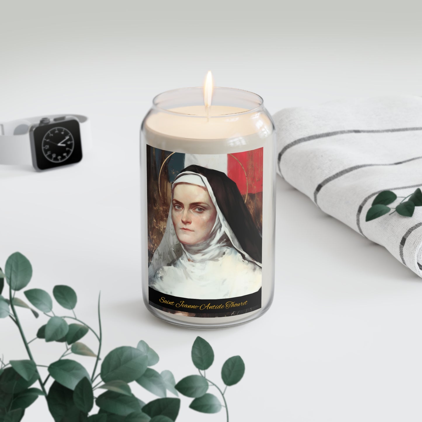 Saint Jeanne-Antide Thouret - Scented Prayer Candle, 13.75oz -  Candle - Catholic Art - prayer room Scented Candle - Religious Saint Art