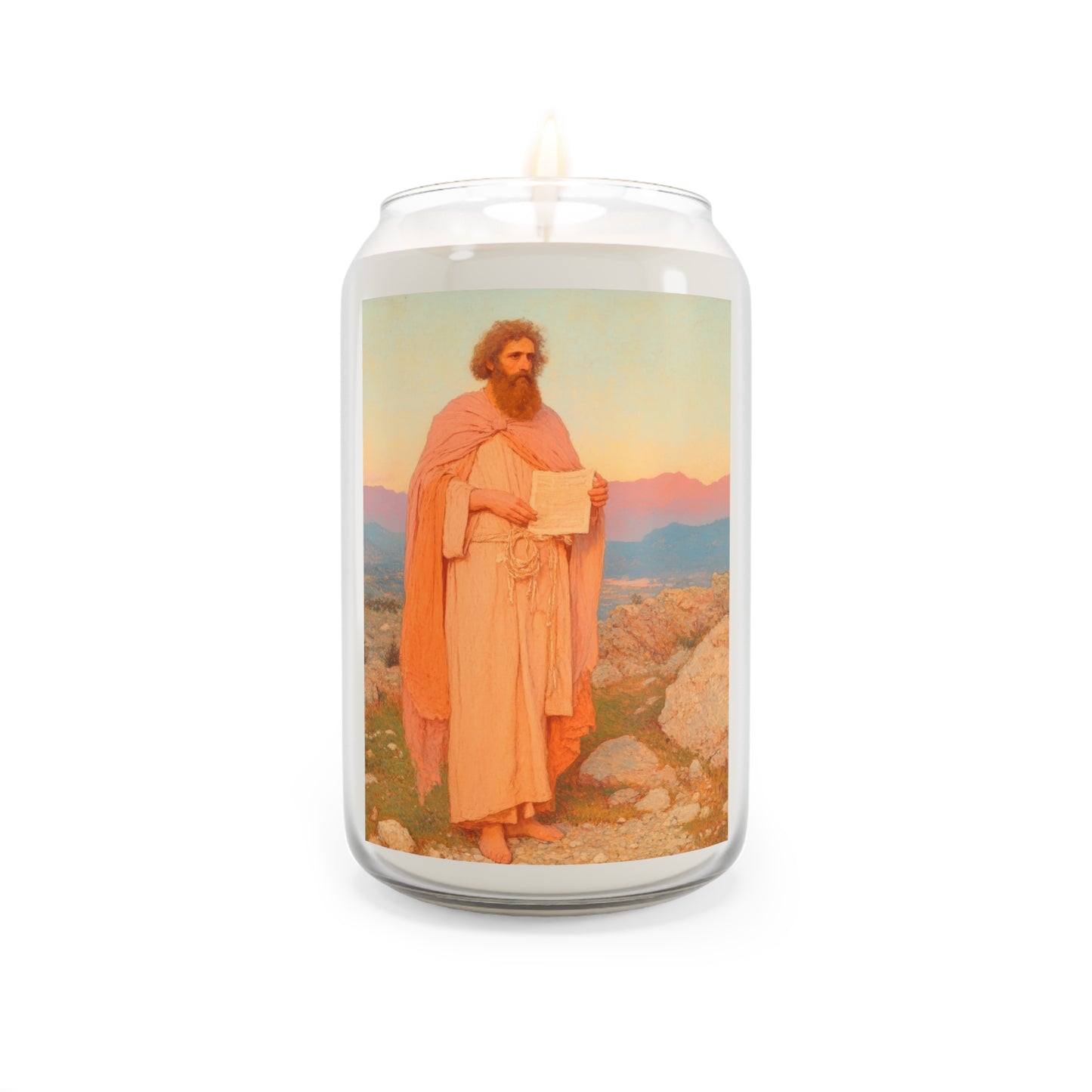 Obadiah - Keeper of the Lord's Warning and Mercy - Scented Prayer Candle, 13.75oz - Tall Size - Religious Prayer Candle