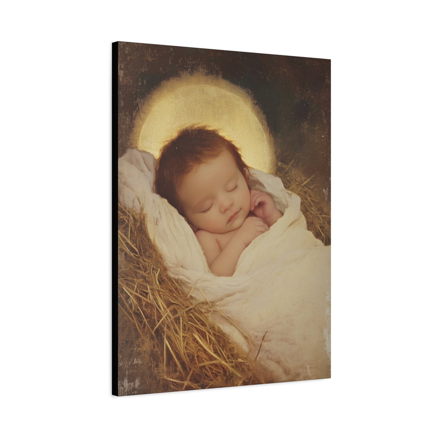 Jesus, the Newborn Light of the World - Gallery Wrapped Canvas - Print - Religious Art for your Home - Catholic Art Print