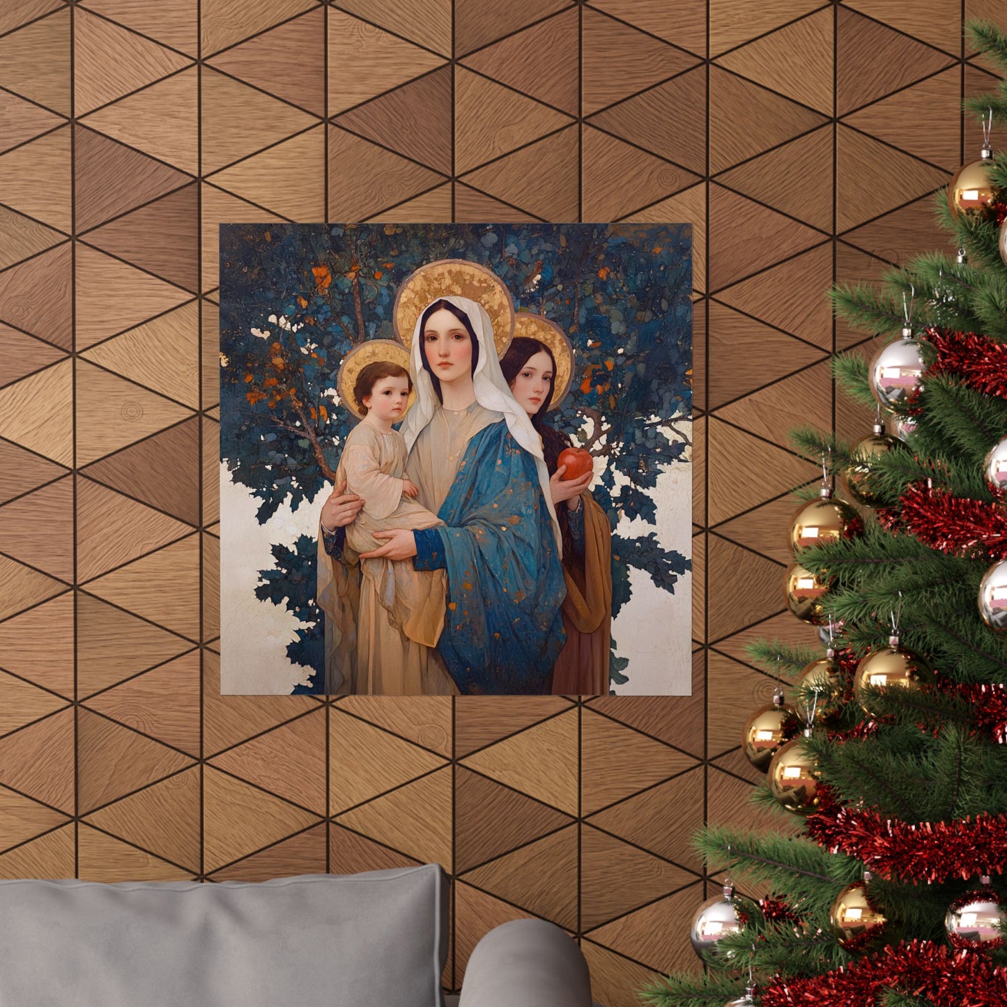 New Eve / Mary, The New Eve - Mother Mary Title - Marian Art - Sanctified Souls Print - Multiple Sizes - Premium Posters