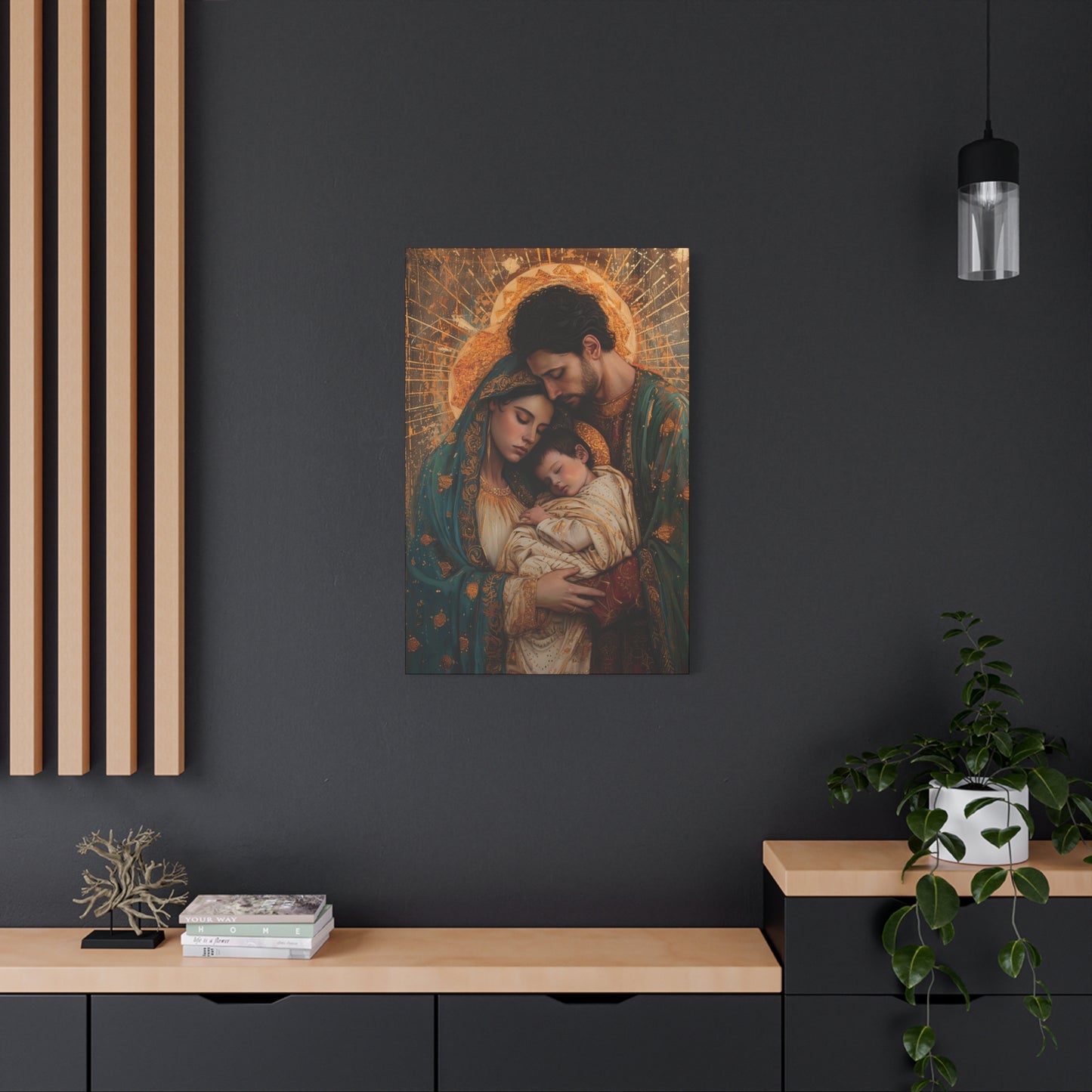 Divine Harmony - The Holy Family - Museum Wrapped Canvas - Sanctified Souls Print - Religious Art - Jesus, Mary and Joseph Art