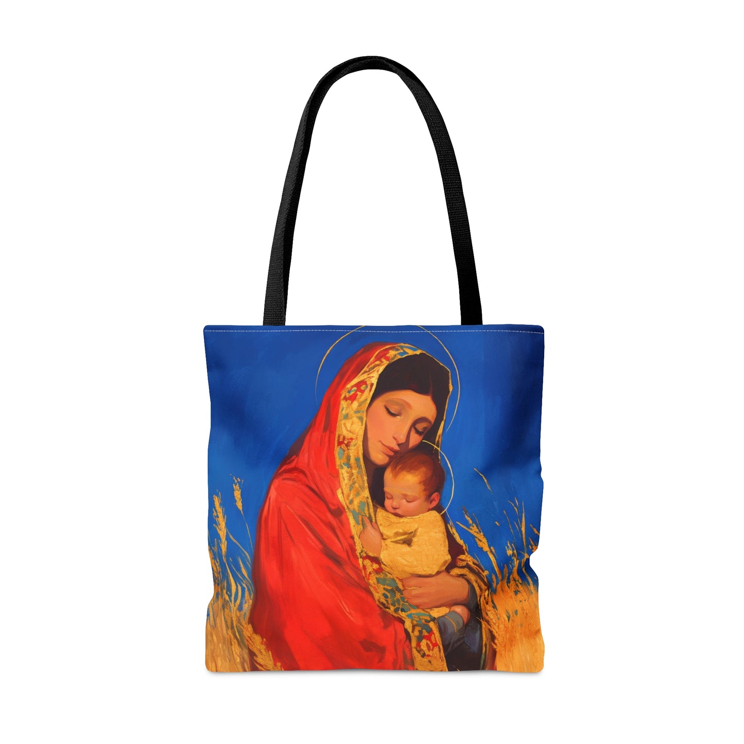 Our Lady of the Harvest - Tote Bag - Large Medium Small Faith Art Bag - Bible Study Faith Purse - Double Sided