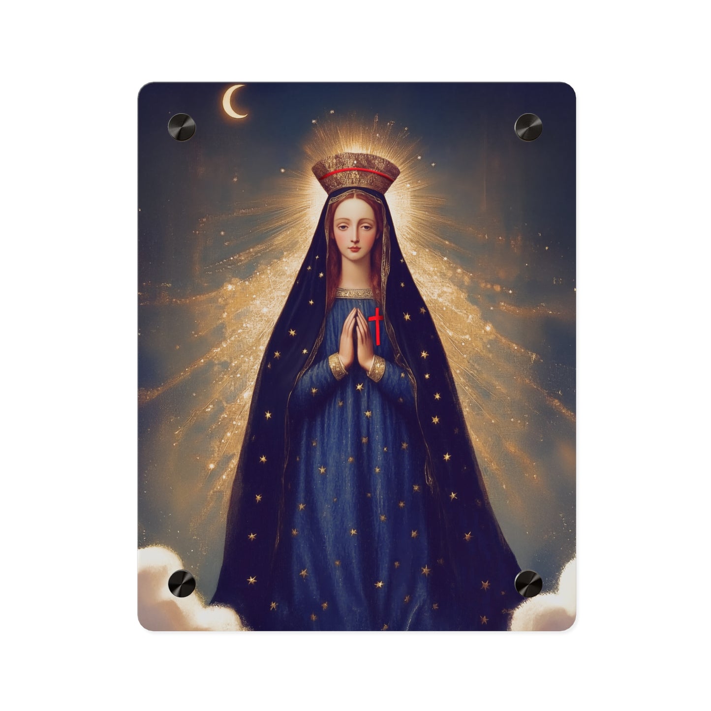 Our Lady of Pontmain Wall Art Panel - Ready to Hang Acrylic Print - Catholic Saint Art - Patron Saint Print - Mother Mary Art