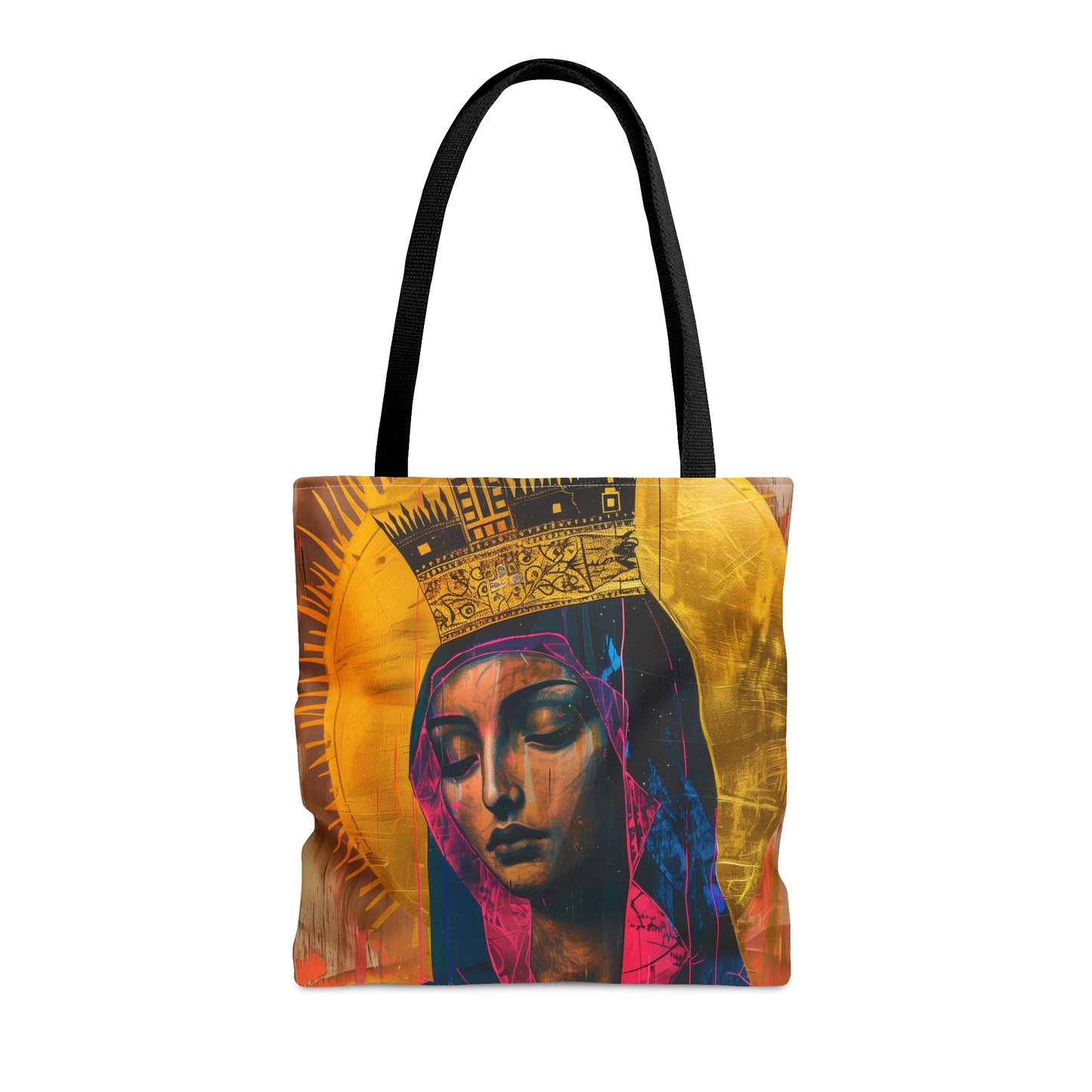 Mother Mary - Queen of the Universe  Tote Bag - Large Medium Small Faith Art Bag - Catholic Faith Purse - Religious Carry All