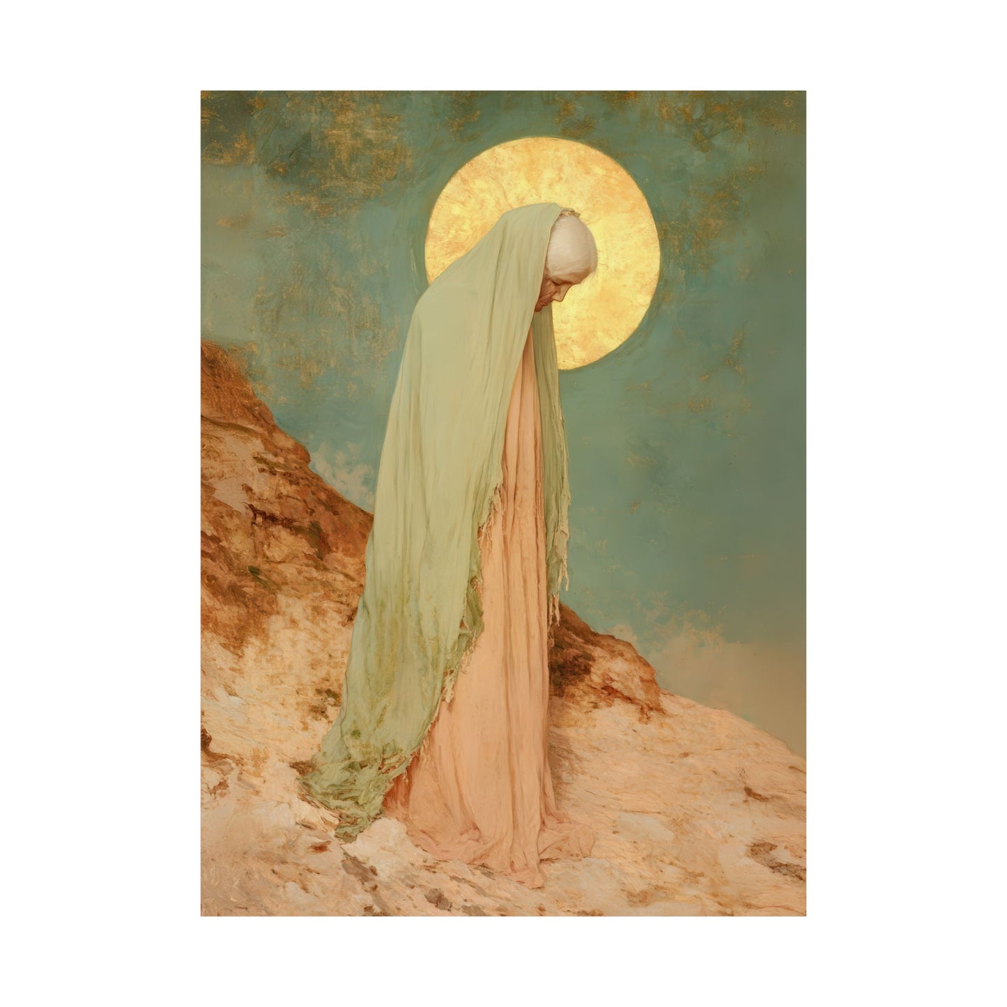 Saint Melania the Elder - Desert Mother - Sanctified Souls Print - Multiple Sizes - Premium Matte Vertical Posters