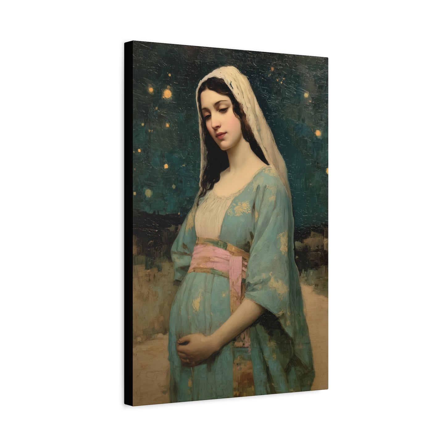 Our Lady of 'O' - Our Lady of Expectation - Mother Mary - Marian Art - Gallery Wrapped Canvas - Print - Catholic Art Print