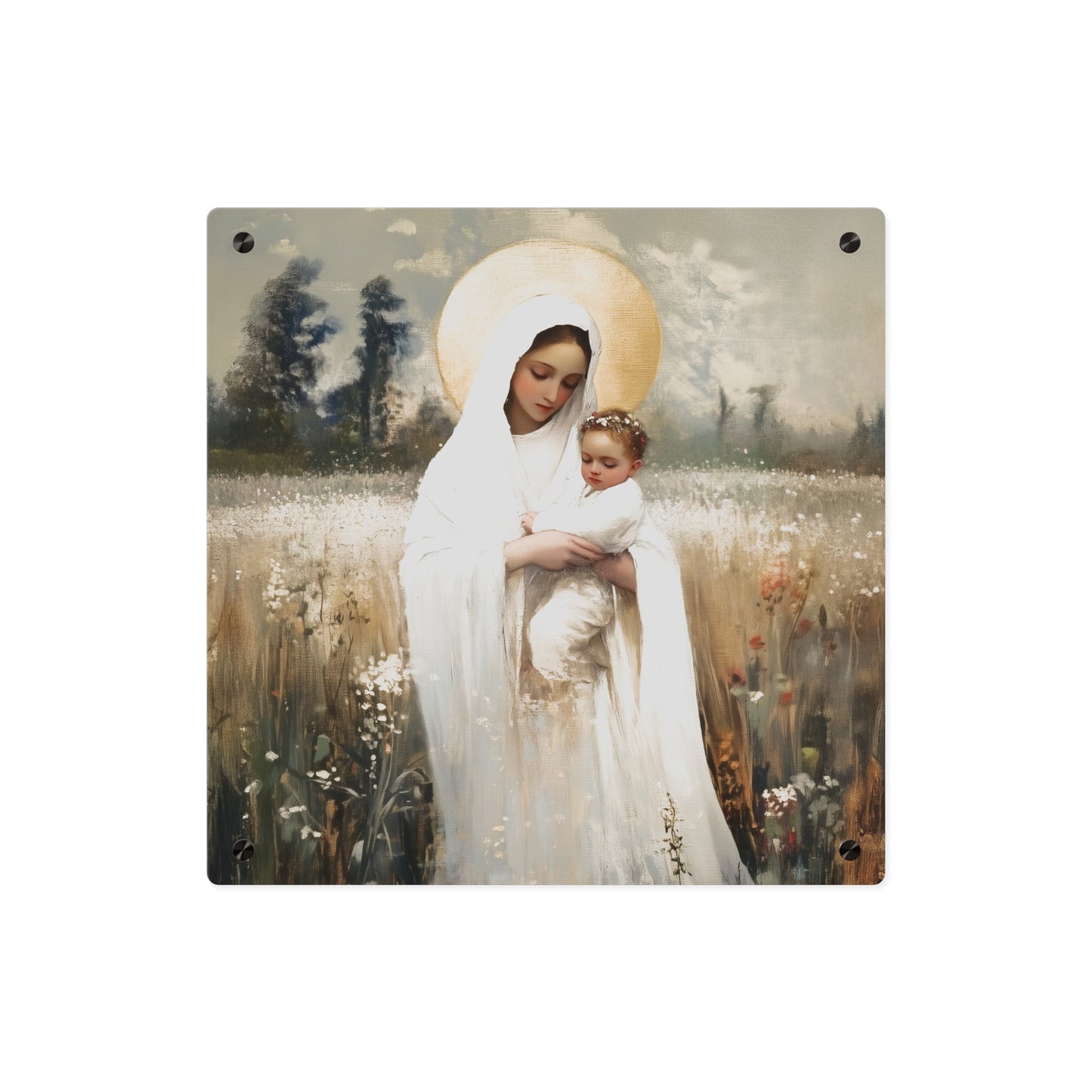Our Lady of the Prairie Wall Art Panel - Ready to Hang Acrylic Print - Catholic Saint Art - Patron Saint Print