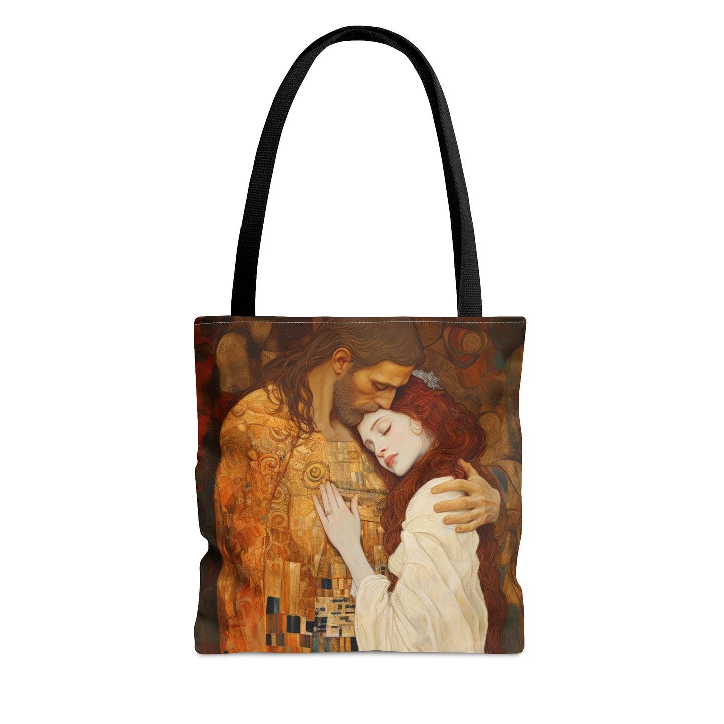 Transcendent Devotion: Christ Embracing Mary Magdalene Tote Bag - Catholic faith inspired carry-all purse