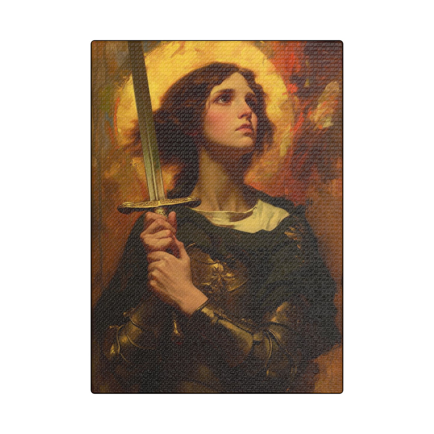 Portrait of Saint Joan of Arc - Museum Wrapped Canvas - Sanctified Souls Print - Religious Art for your Home