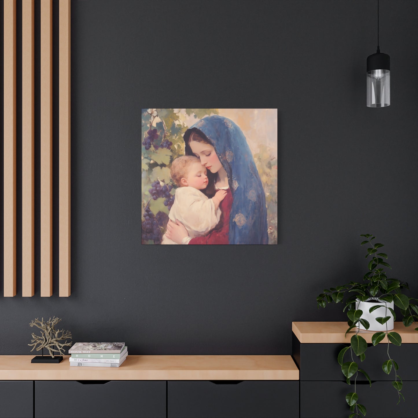 Our Lady of the Grapes / Out Lady of the Harvest - Gallery Wrapped Canvas - Print - Religious Art for your Home - Catholic Art