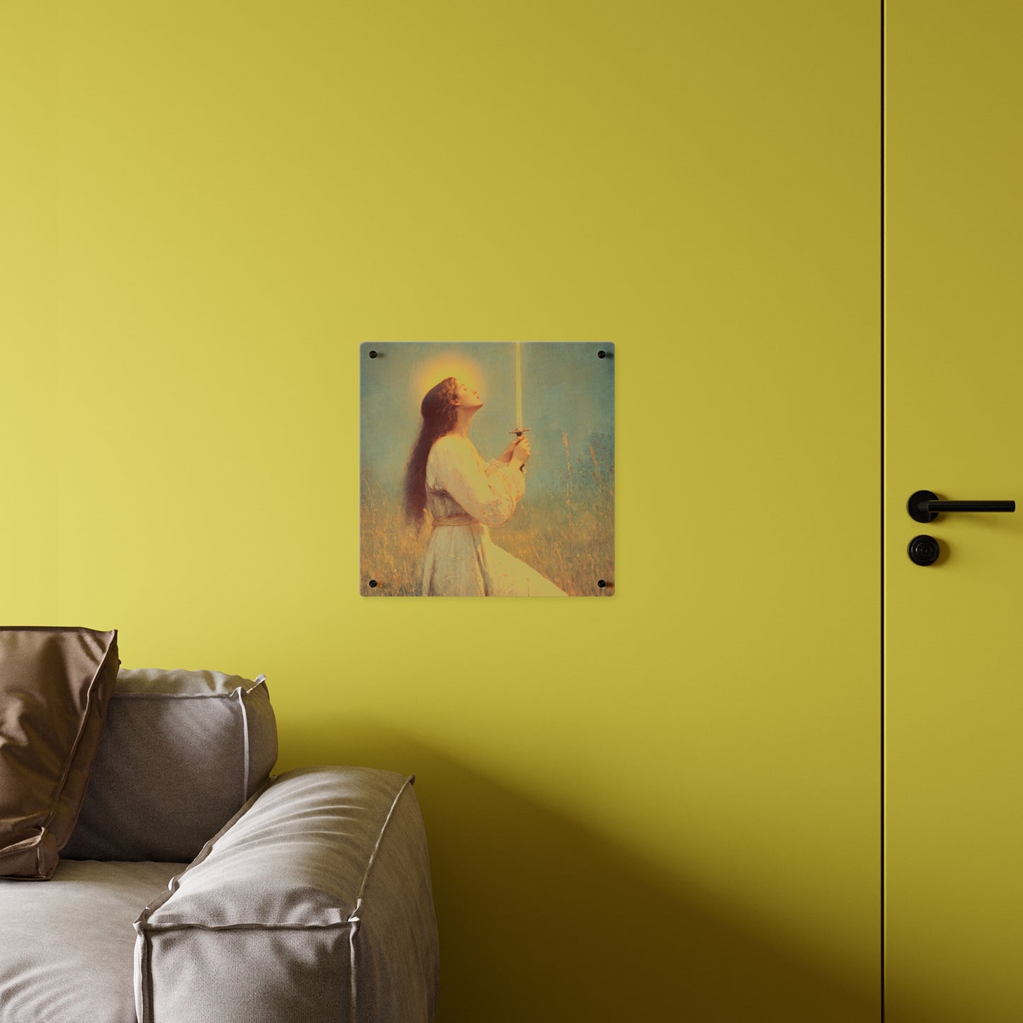 Saint Joan of Arc Wall Art Panel - Ready to Hang Acrylic Print - Catholic Saint Art - Patron Saint Print - No Frame needed