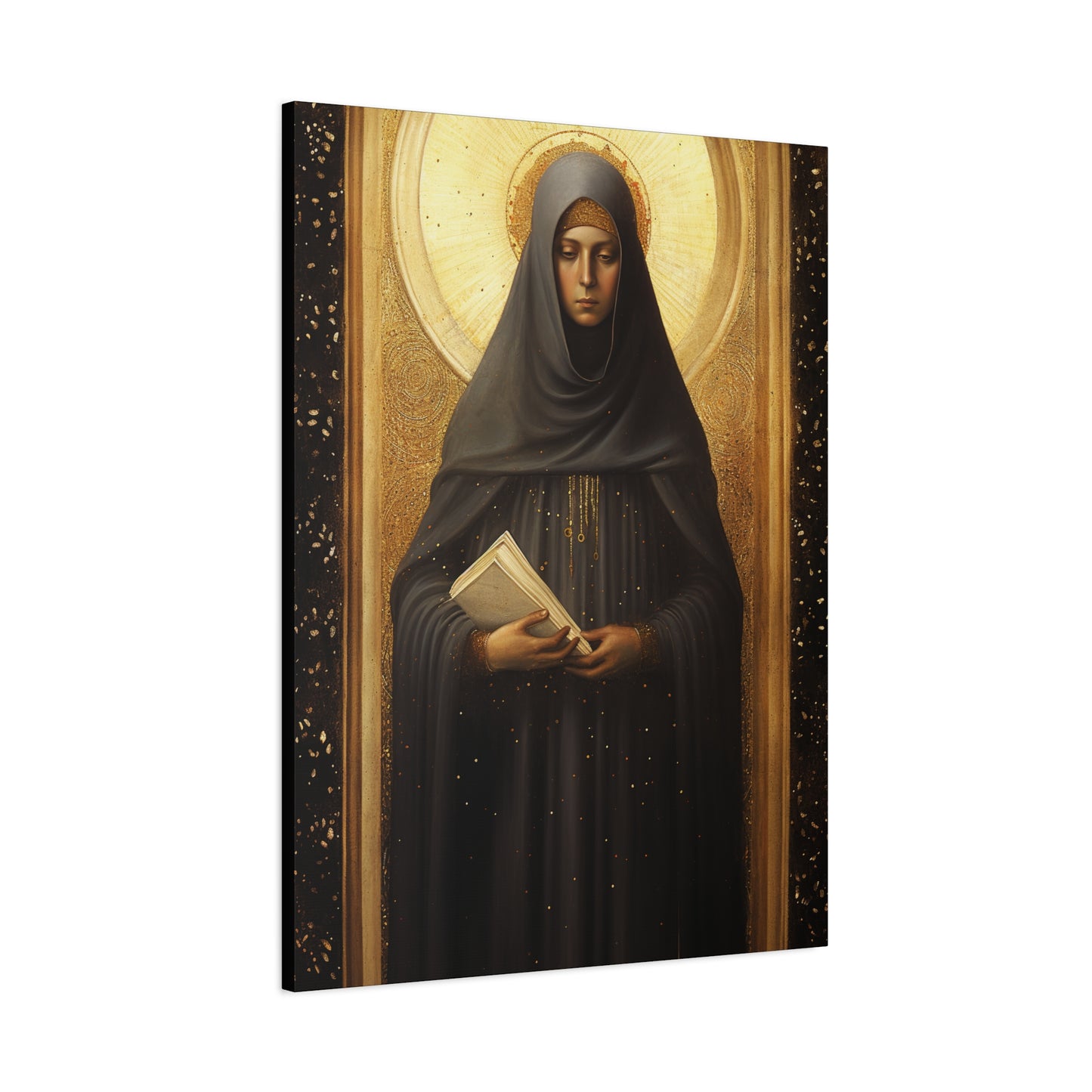 Saint Monica of Hippo - Museum Wrapped Canvas - Sanctified Souls Print - Religious Art for your Home