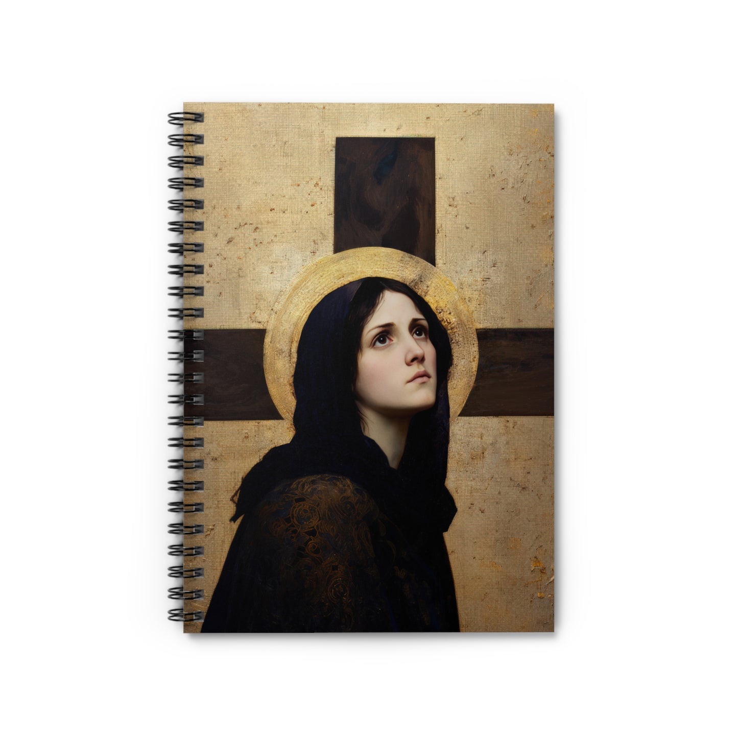 Our Lady of the Cross - Mother Mary  - Our Lady of the Crucifix - Marian Art - Journal - Spiral notebook - Religious Based Notebook