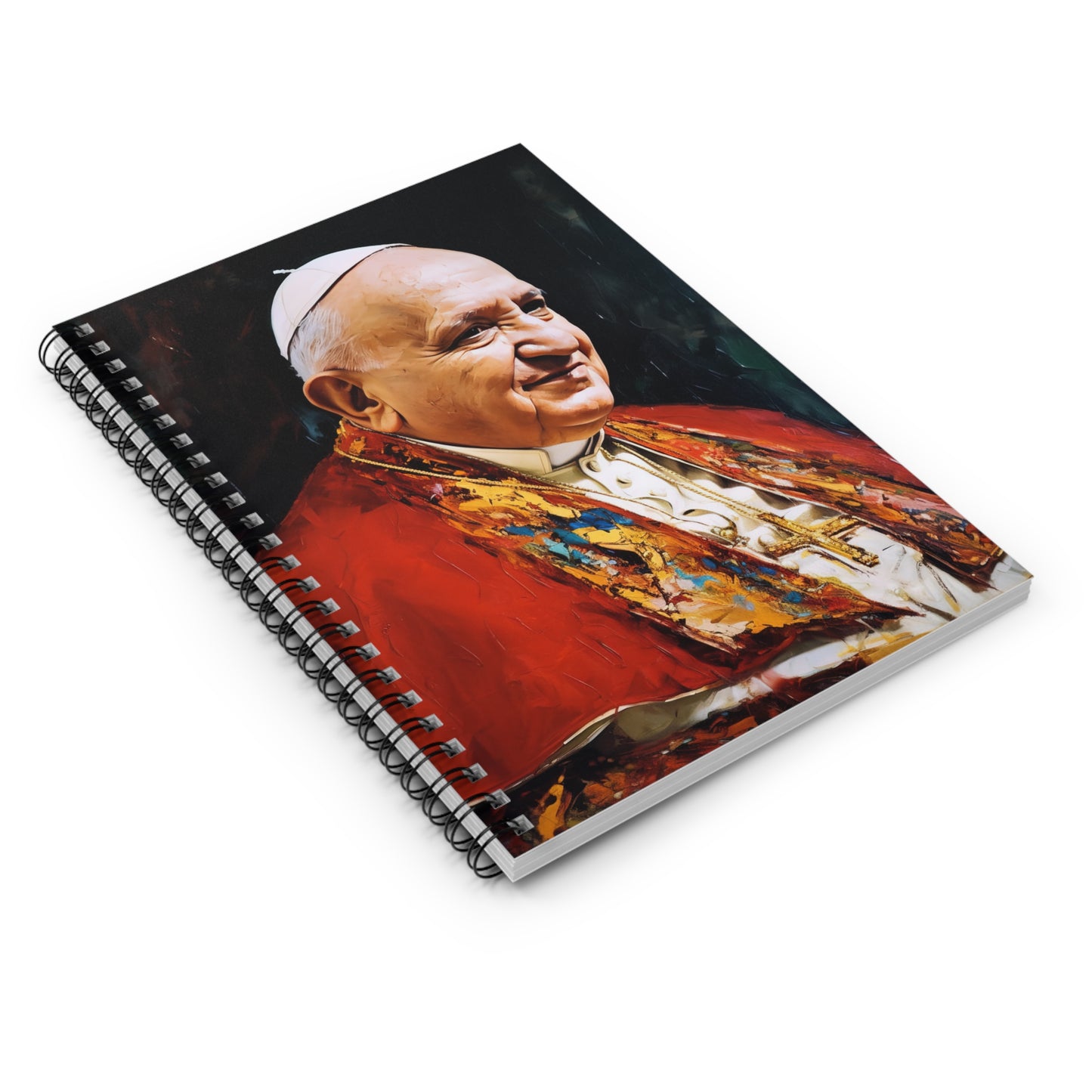 Pope Saint John XXIII - Sanctified Souls Art - Religious Based Notebook - Spiral Notebook - Ruled Line