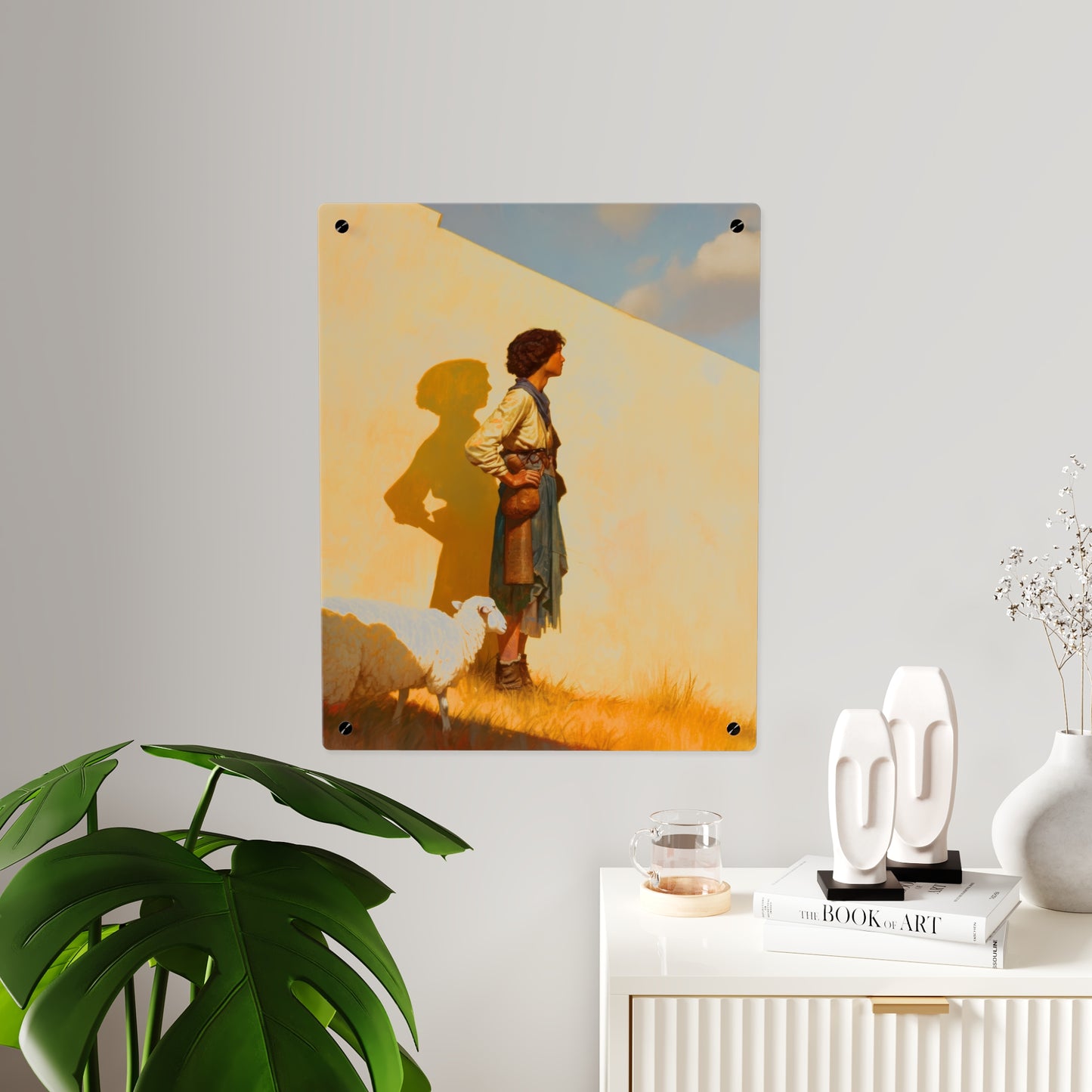 David son of Jesse Acrylic Wall Art Panel - Ready to Hang Acrylic Print - David and Goliath - Bible Story Wall Art