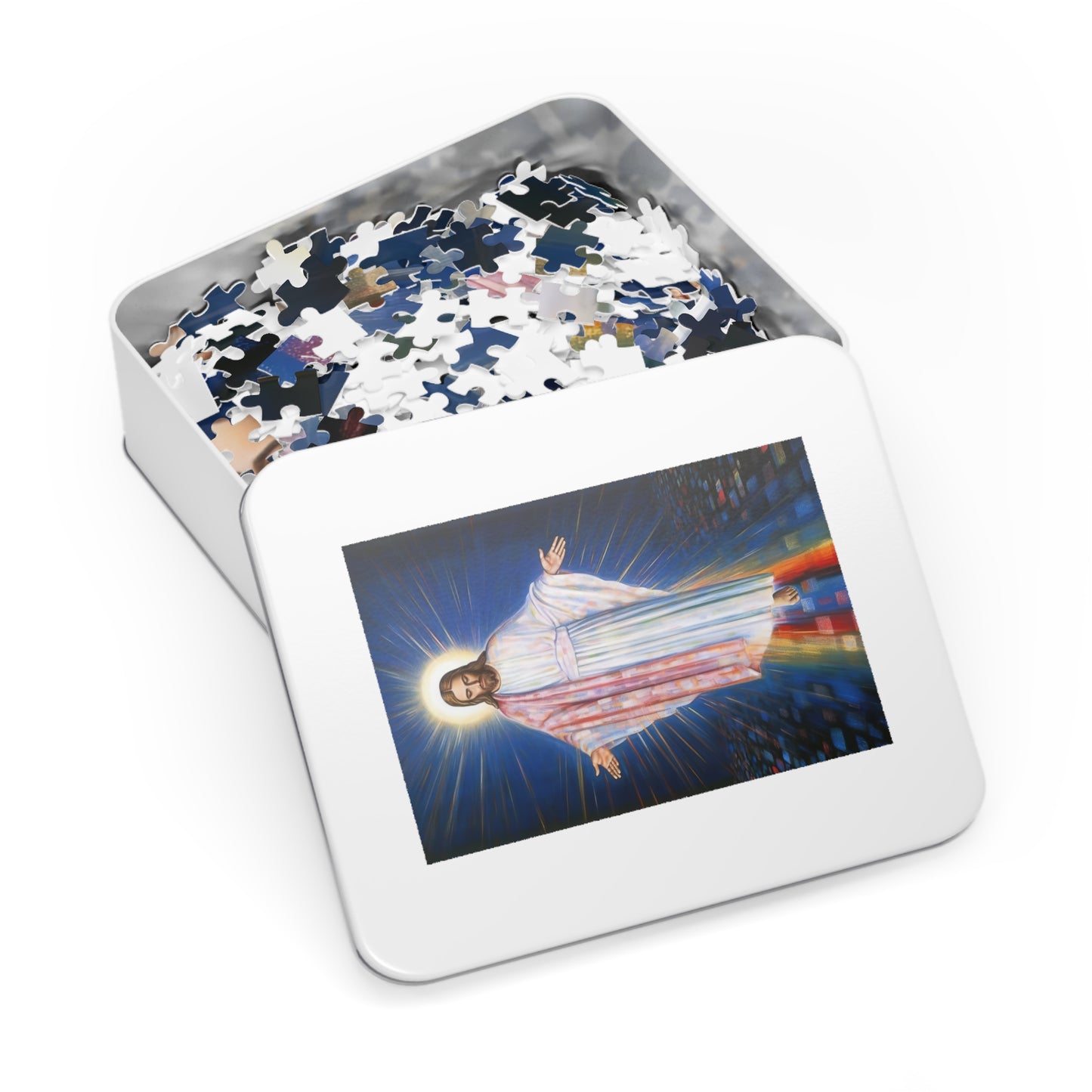 The Divine Christ - Puzzle and Keepsake Tin - Religious Jigsaw Puzzle (30, 110, 252, 500,1000-Piece) - Religious Puzzle
