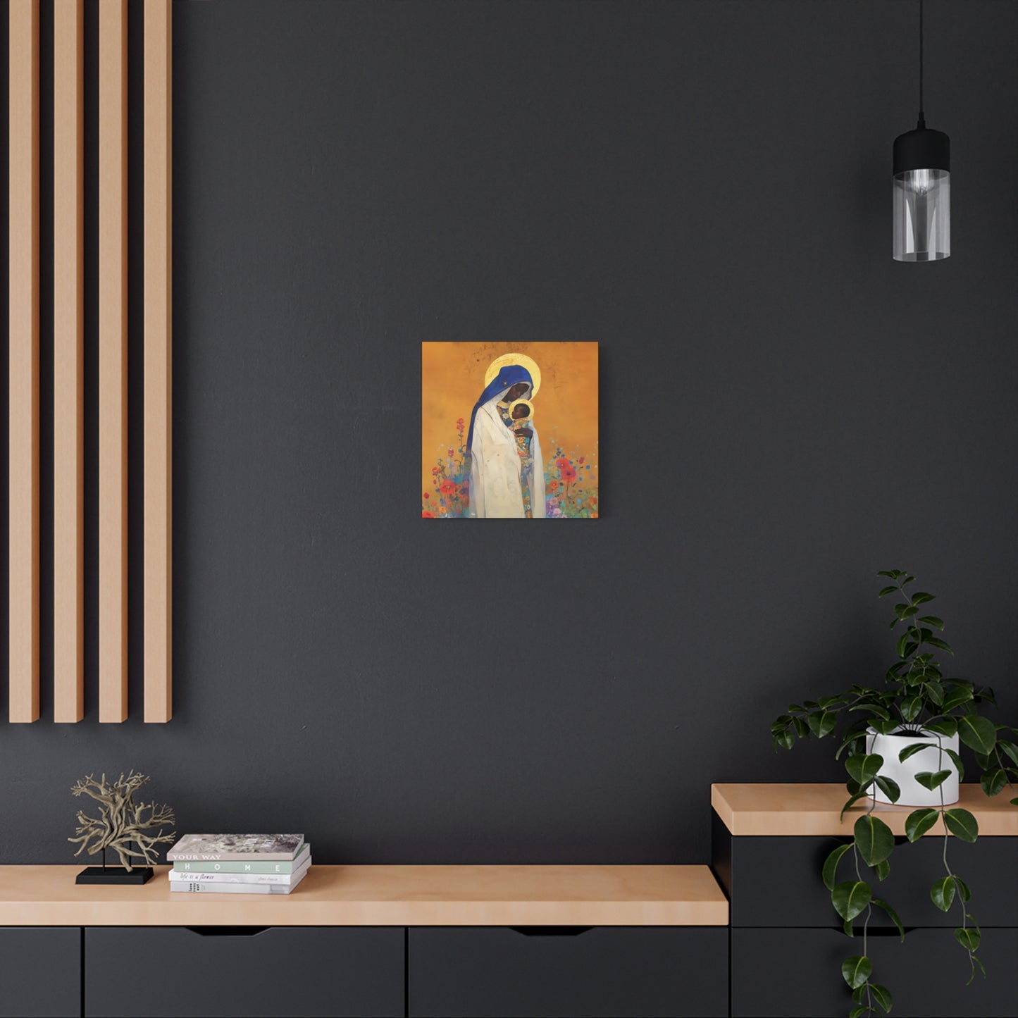 The Divine Embrace- Our Lady of Kibeho's Love - Museum Wrapped Canvas - Print - Religious Art for your Home - Christian print - Religious