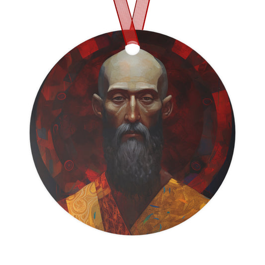 Saint Bartholomew Metal Ornament - Religious Holiday Christmas Ornament and Keepsake - Double sided - Prayer Ornament
