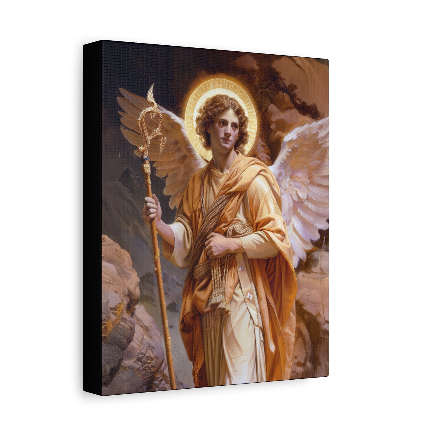Saint Raphael the Archangel - Gallery Wrapped Canvas - Print - Religious Art for your Home - Catholic