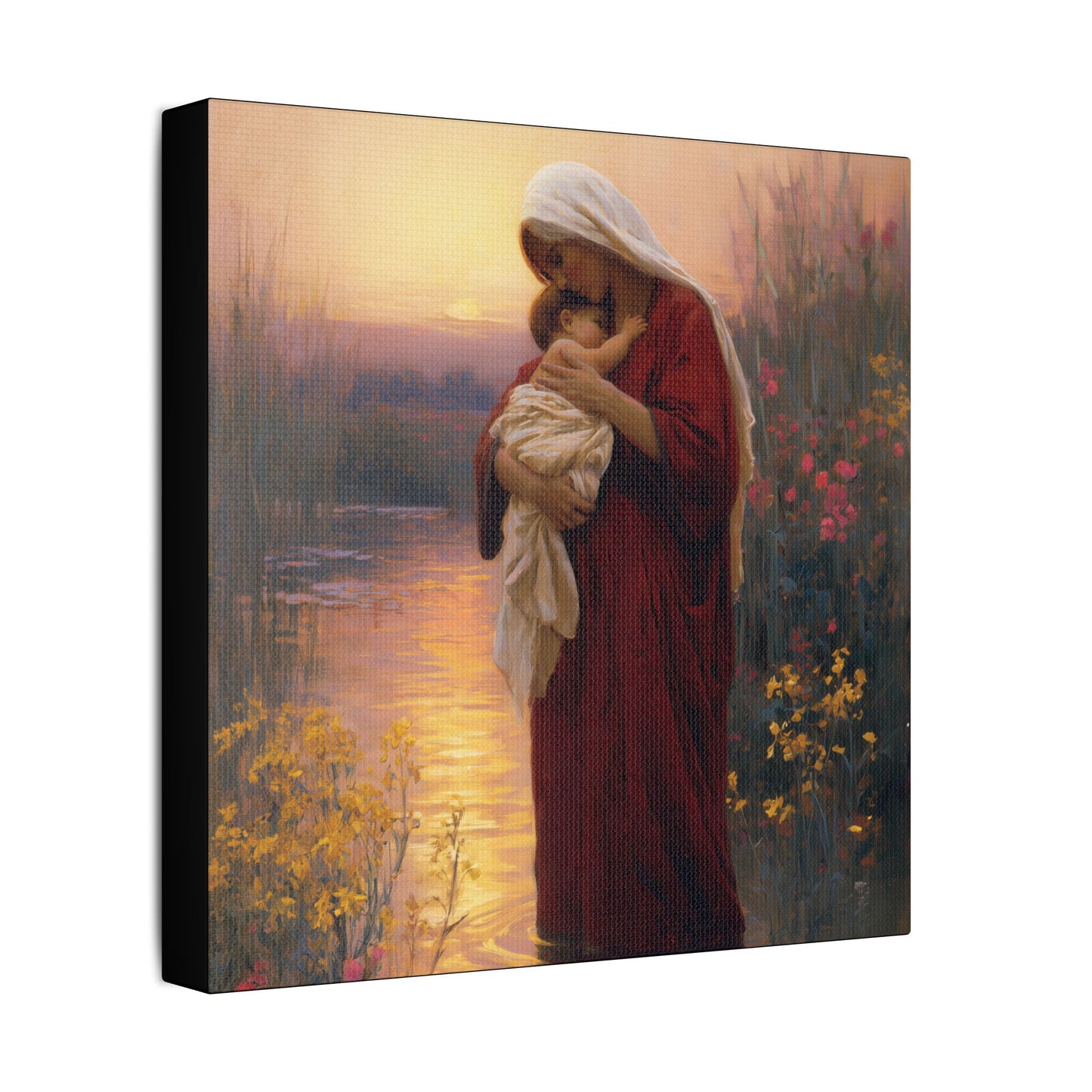 Saint Elizabeth, Mother to John the Baptist -  Museum Wrapped Canvas Print - Multiple Sizes - Catholic Home art Matte Canvas