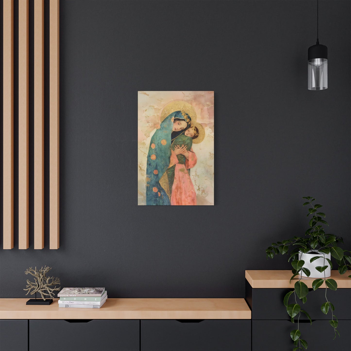 The Sweet Advocate of Souls - Mary, Help of Christians -  Museum Wrapped Canvas Print - Multiple Sizes - Catholic Home art Matte Canvas
