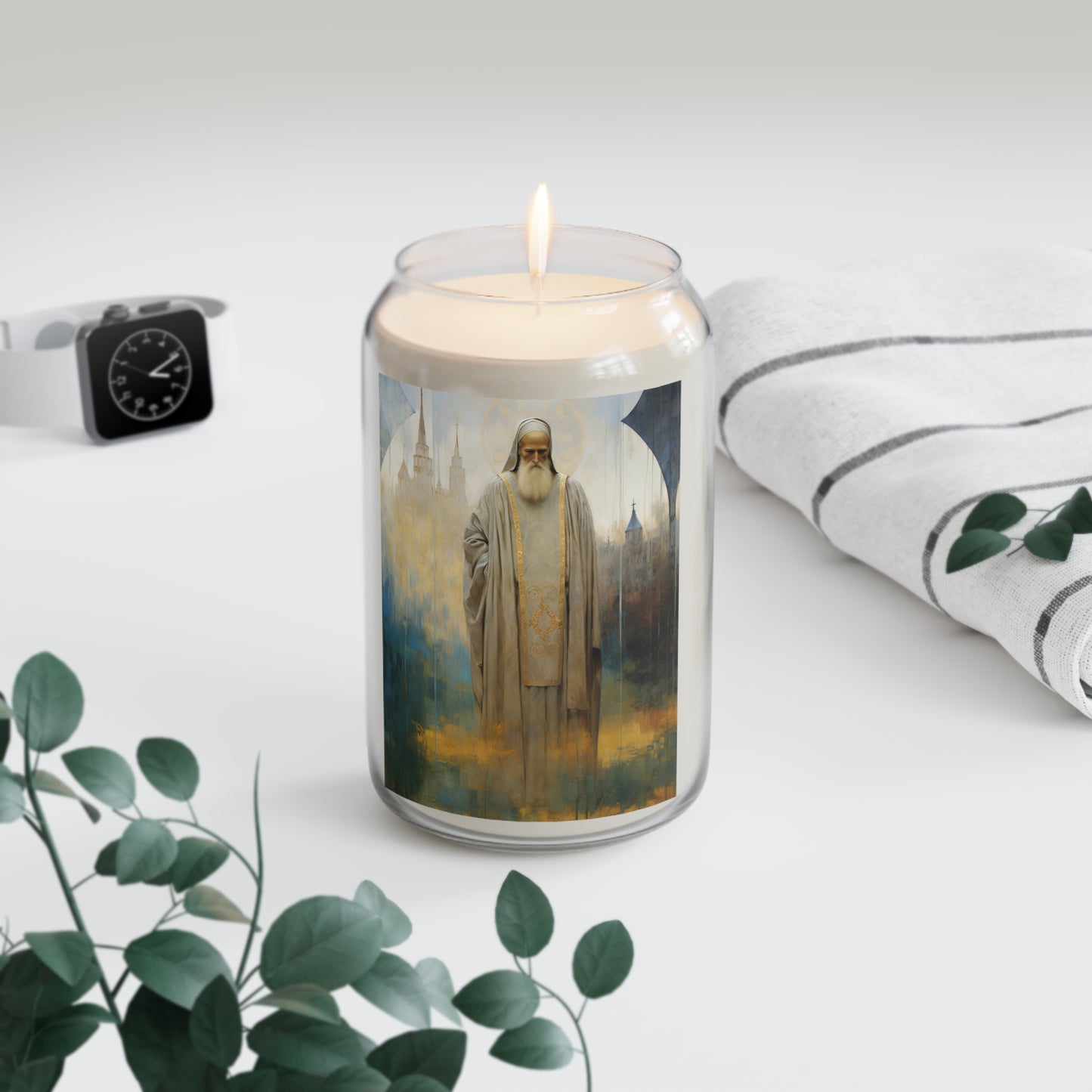 Saint Finbar of Cork - Scented Prayer Candle, 13.75oz - Tall Size - Religious Prayer Candle - Catholic Art