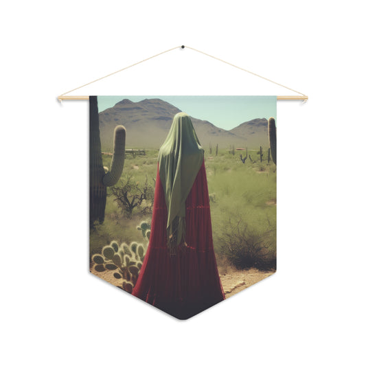 Saint Melania the Elder, Desert Mother Pennant / Banner / Wall Hanging - Prayer room art - 18" x 21" - Catholic prayer Religious Gift