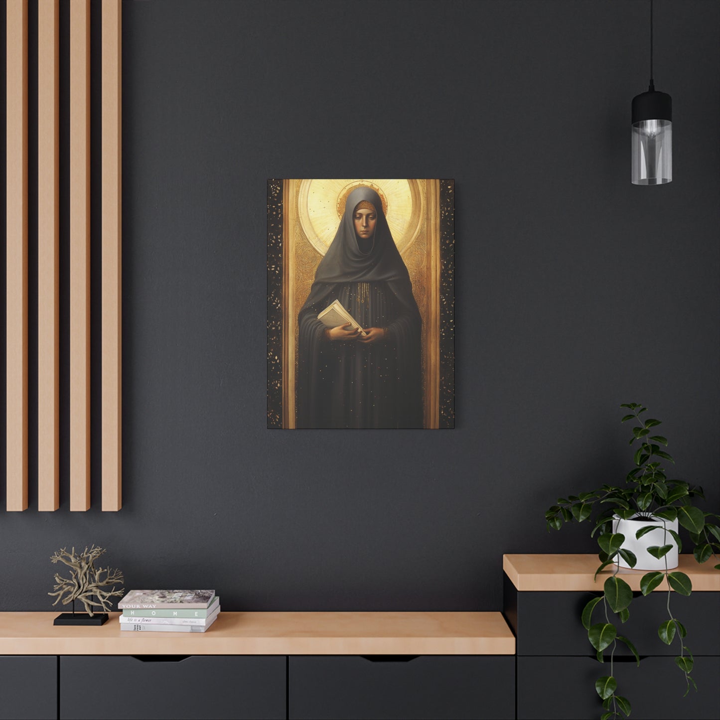 Saint Monica of Hippo - Museum Wrapped Canvas - Sanctified Souls Print - Religious Art for your Home
