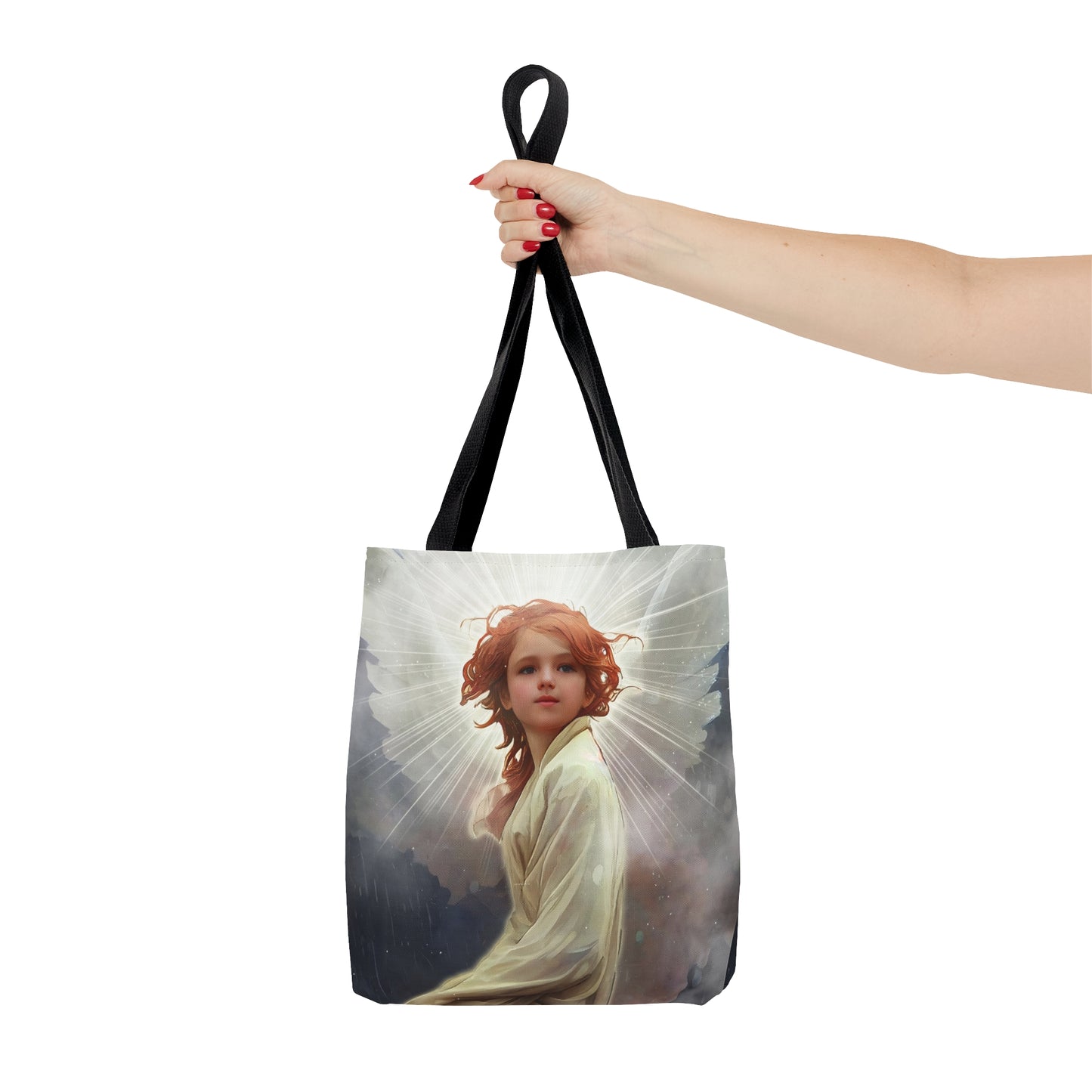 The Archangel Daniel Tote Bag - Large Medium Small - Art Bag -  Guardian Angel Double Sided Purse - Carry All Bag - Spiritual Gift - Divine