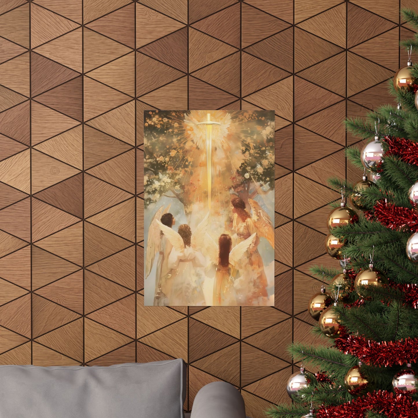 The Watchers of the First Dawn - Guardians of Eden - Sanctified Souls Print - Multiple Sizes - Premium Matte Vertical Posters