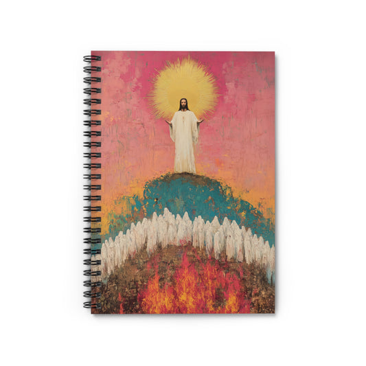 Light Pierced the Abyss - Sanctified Souls Art - Religious Based Notebook - Spiral Notebook - Ruled Line