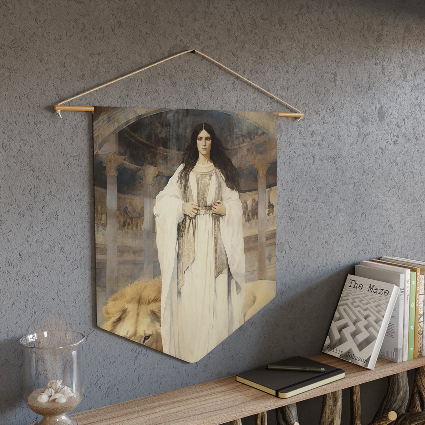 Saint Euphemia Wall Banner / Wall Hanging - Unique Religious Art for your home - Prayer room - Catholic Home Art - 18" x 21"