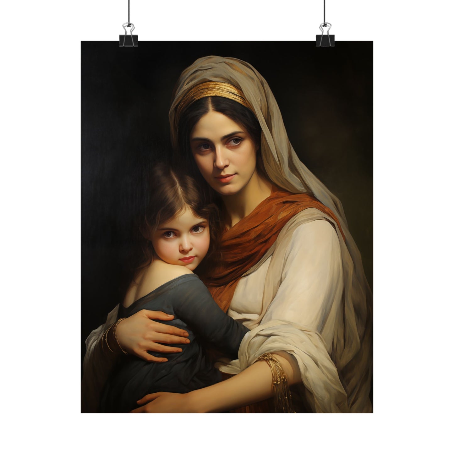 Saint Anne mother to Mary the Blessed Virgin - Sanctified Souls Print - Multiple Sizes - Premium Matte Vertical Posters