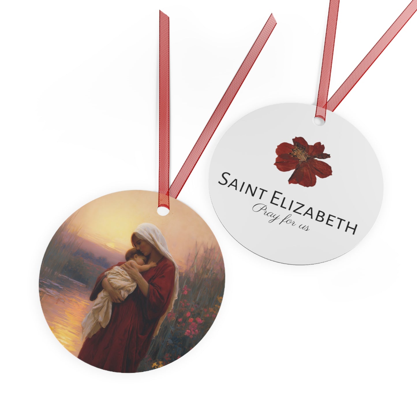 Saint Elizabeth, Mother to John the Baptist - Ornament - Religious Holiday Christmas Ornament and Keepsake - Double sided