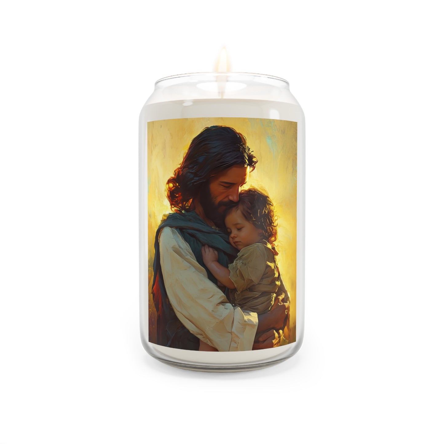 Divine Protector of the Innocent - Christ and Child - Scented Prayer Candle, 13.75oz -  Candle - Catholic Art - prayer room Scented Candle