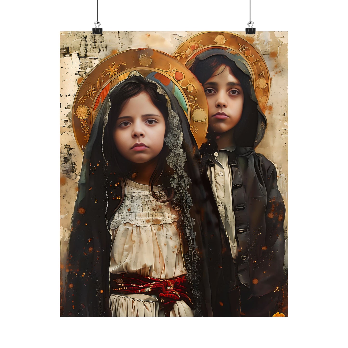 Saints Jacinta and Francisco Marto - Sanctified Souls Print - Multiple Sizes - Premium Matte Vertical Posters