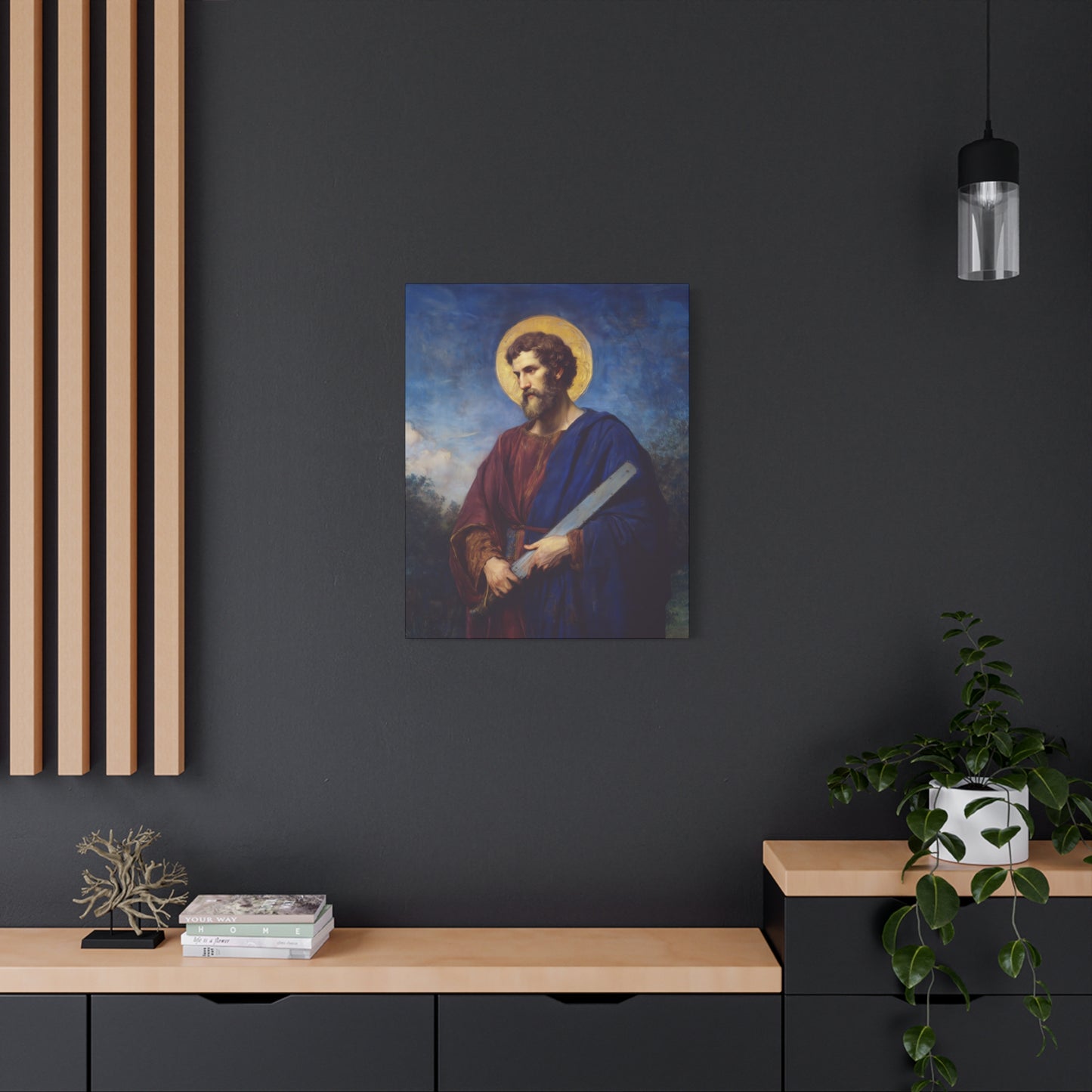 Saint Simon the Apostle  - Gallery Wrapped Canvas - Print - Religious Art for your Home - Catholic Art