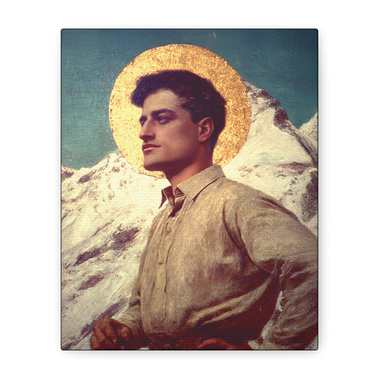Saint Pier Giorgio Frassati -  Museum Wrapped Canvas - Sanctified Souls Print - Religious Art for your Home - Catholic Patron Saint Art