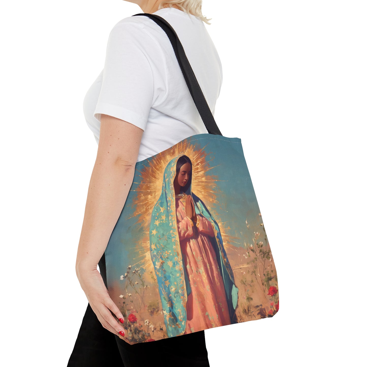 Our Lady of Guadalupe - Tote Bag - Large Medium Small Faith Art Bag - Catholic Faith Purse